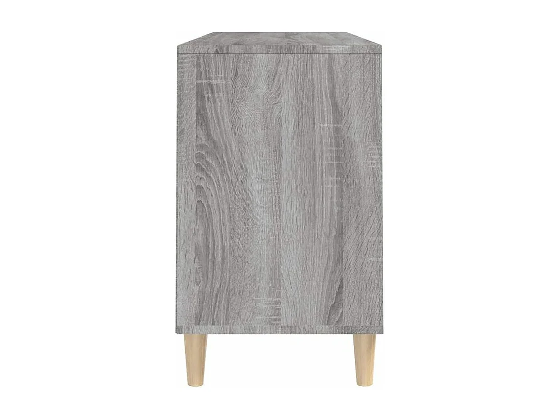 Meuble à chaussures Briko – Style et rangement optimal-Couleur Chêne gris-Modèle de pieds Naturel