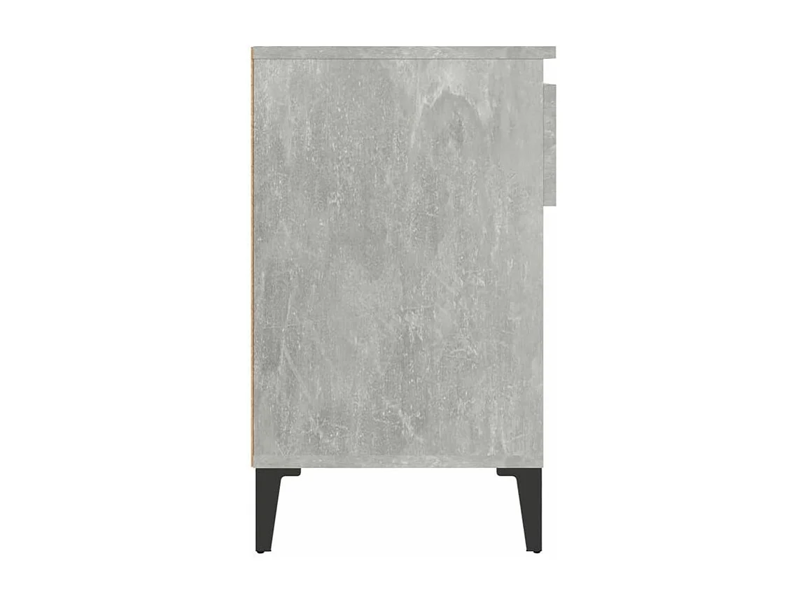 Armoire à chaussures Gris béton 102x36x60 Bois d'ingénierie