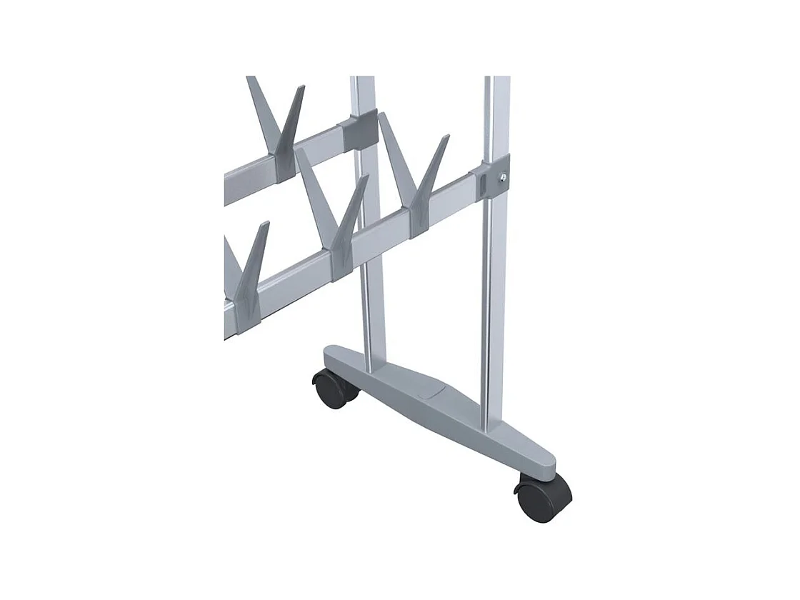 Étagère à chaussures avec roulettes Argenté 66x27x100