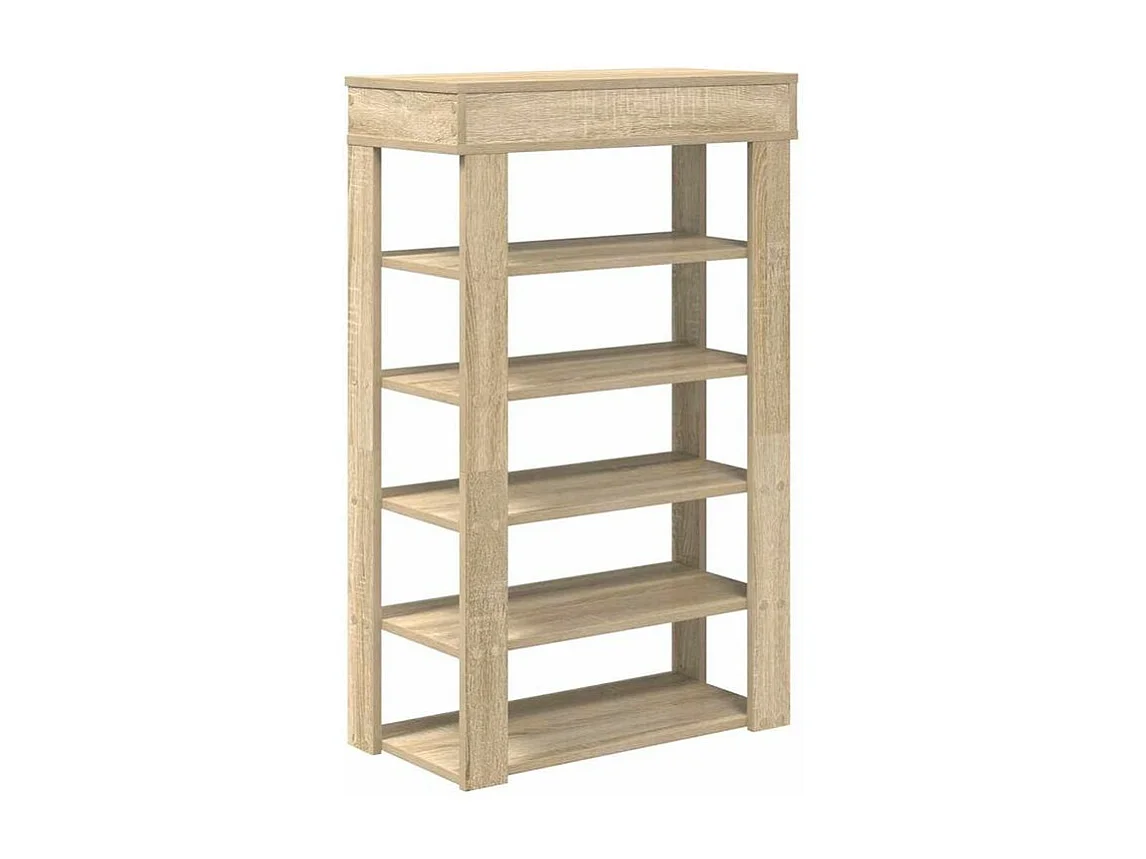Étagère à chaussures chêne sonoma 60x30x98 bois d'ingénierie