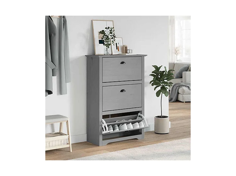 Étagère à chaussures BODO gris 80x35x118