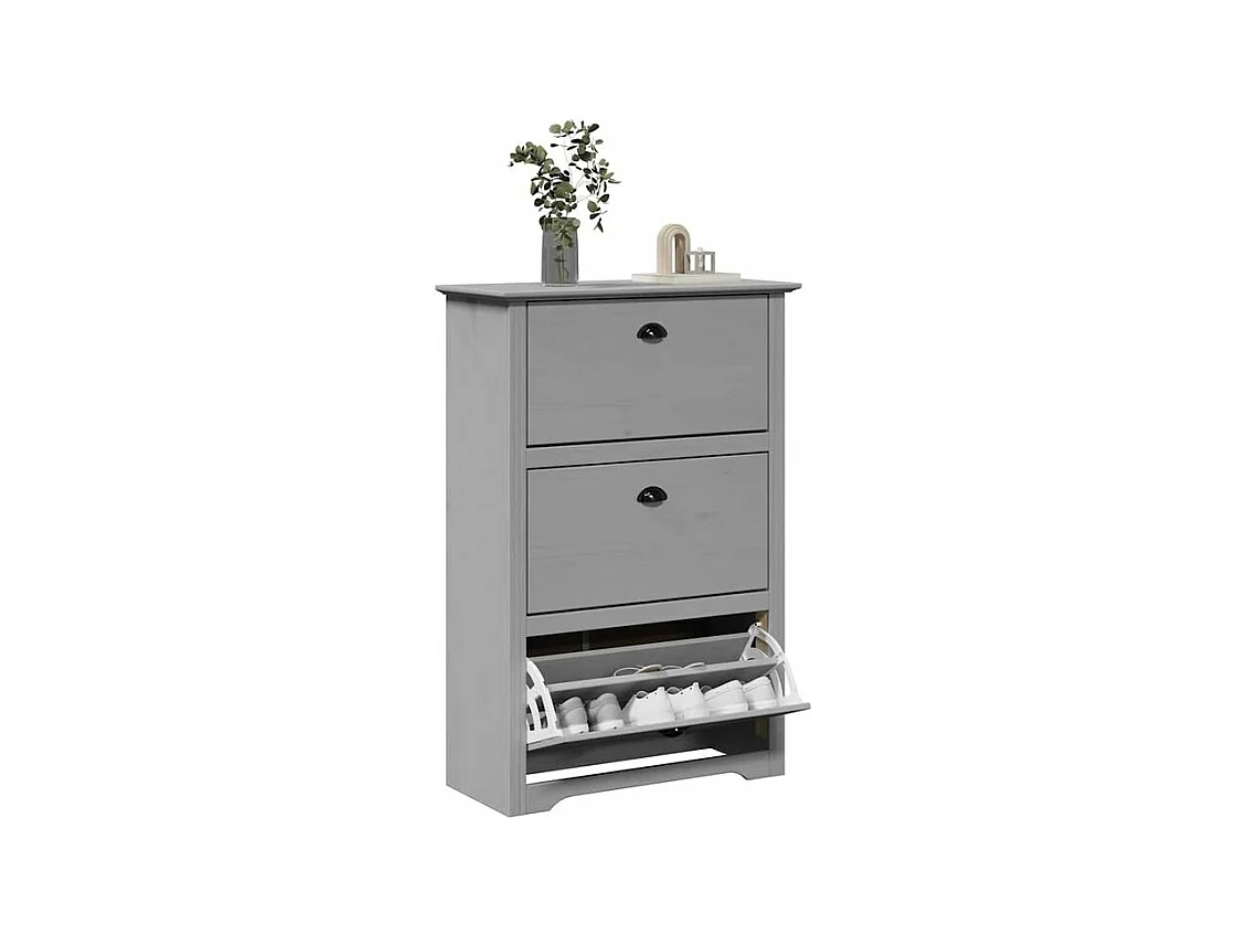 Étagère à chaussures BODO gris 80x35x118