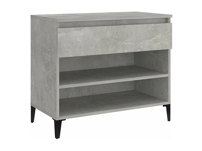 Armoire à chaussures Gris béton 70x36x60 Bois d'ingénierie