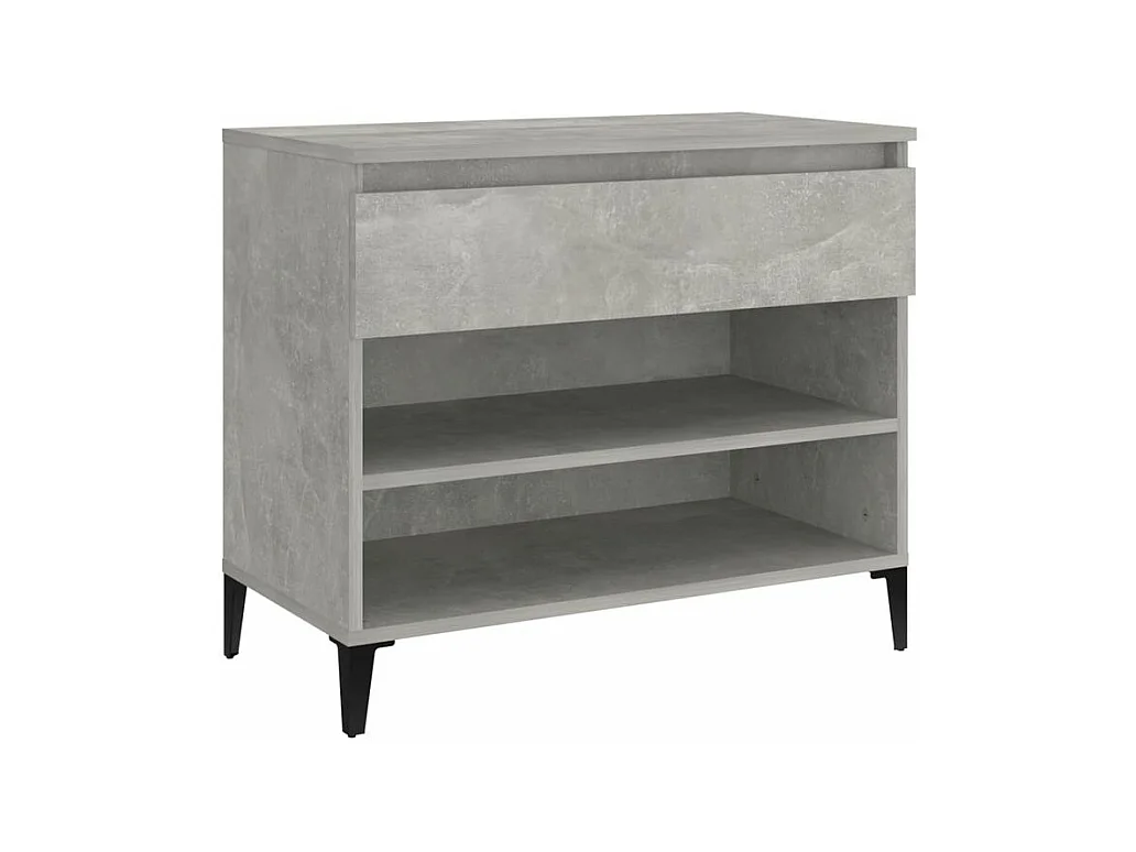 Armoire à chaussures Gris béton 70x36x60 Bois d'ingénierie