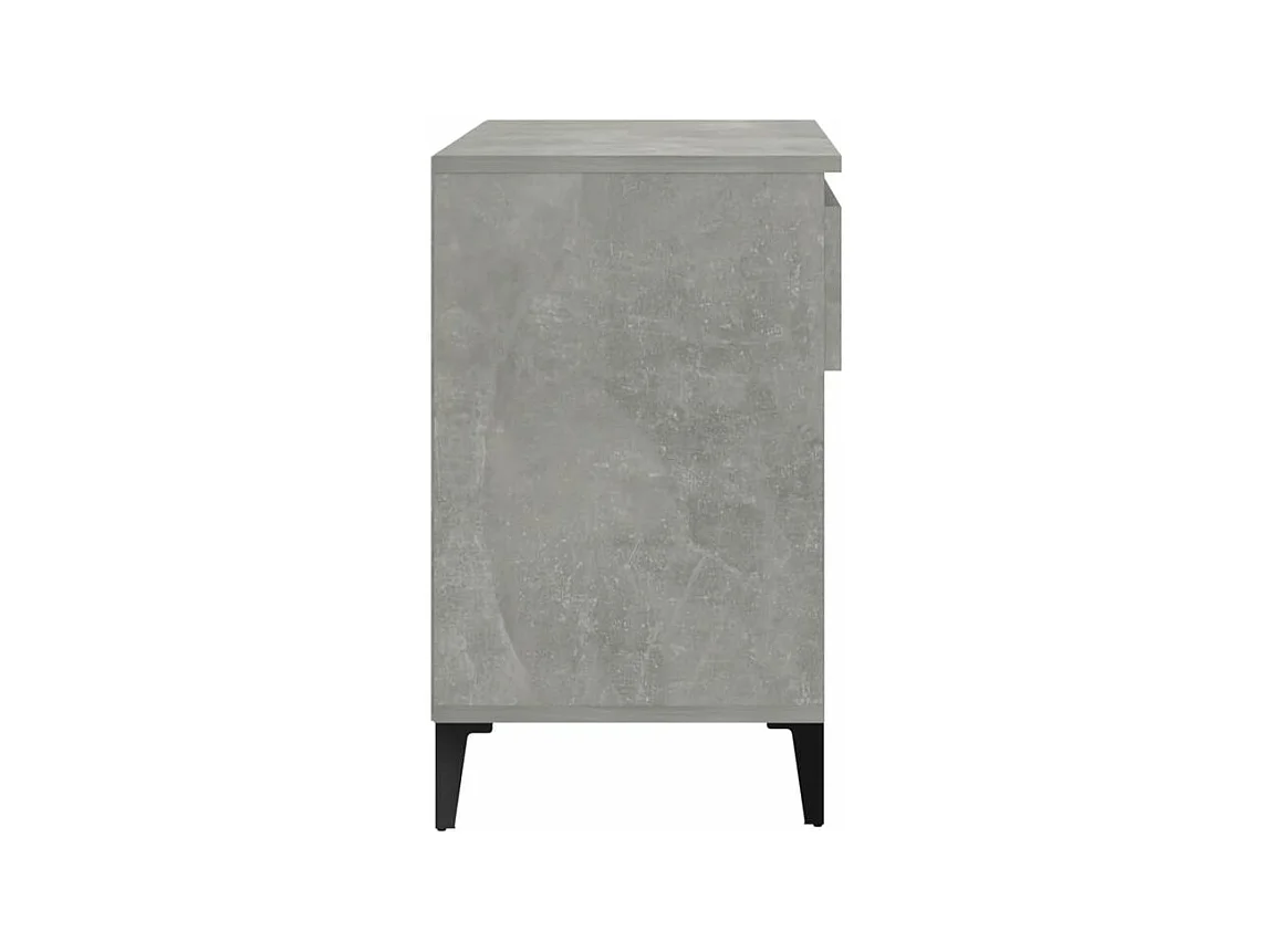 Armoire à chaussures Gris béton 70x36x60 Bois d'ingénierie