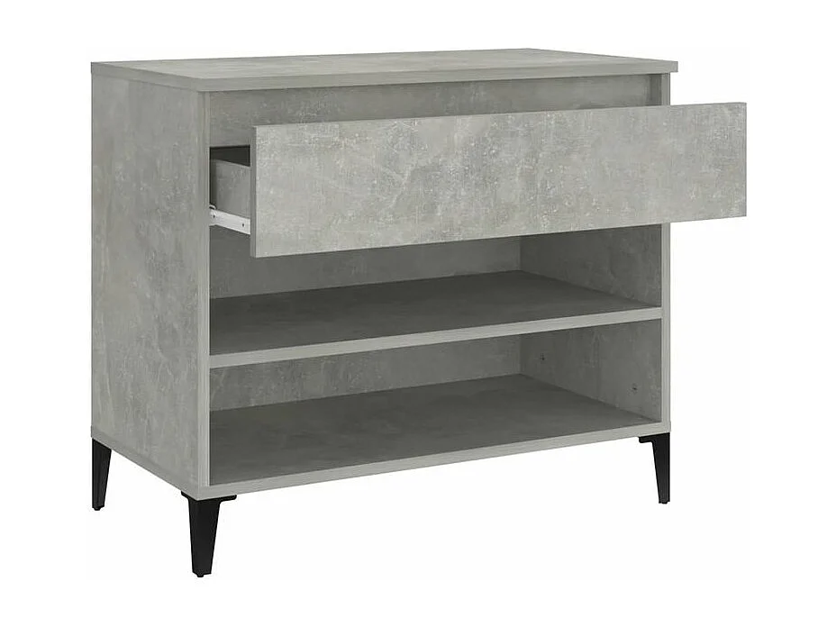 Armoire à chaussures Gris béton 70x36x60 Bois d'ingénierie