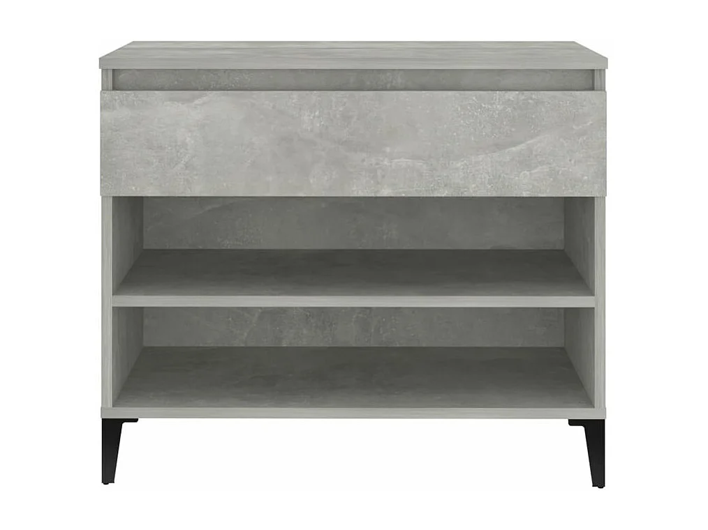 Armoire à chaussures Gris béton 70x36x60 Bois d'ingénierie