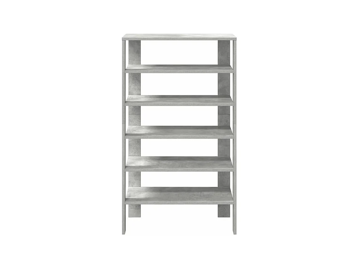 Étagère à chaussures gris béton 61x32x105 bois d'ingénierie