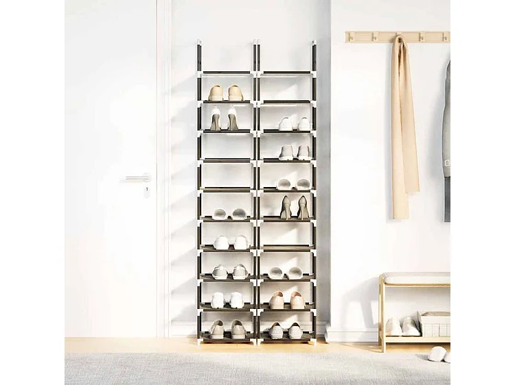 Étagères chaussures 2 pcs 10niveaux 33x33x174 tissu non-tissé