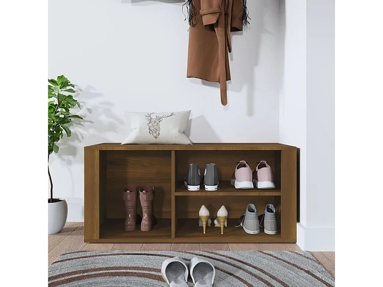 Armoire à chaussures Chêne marron 100x35x45 Bois d'ingénierie