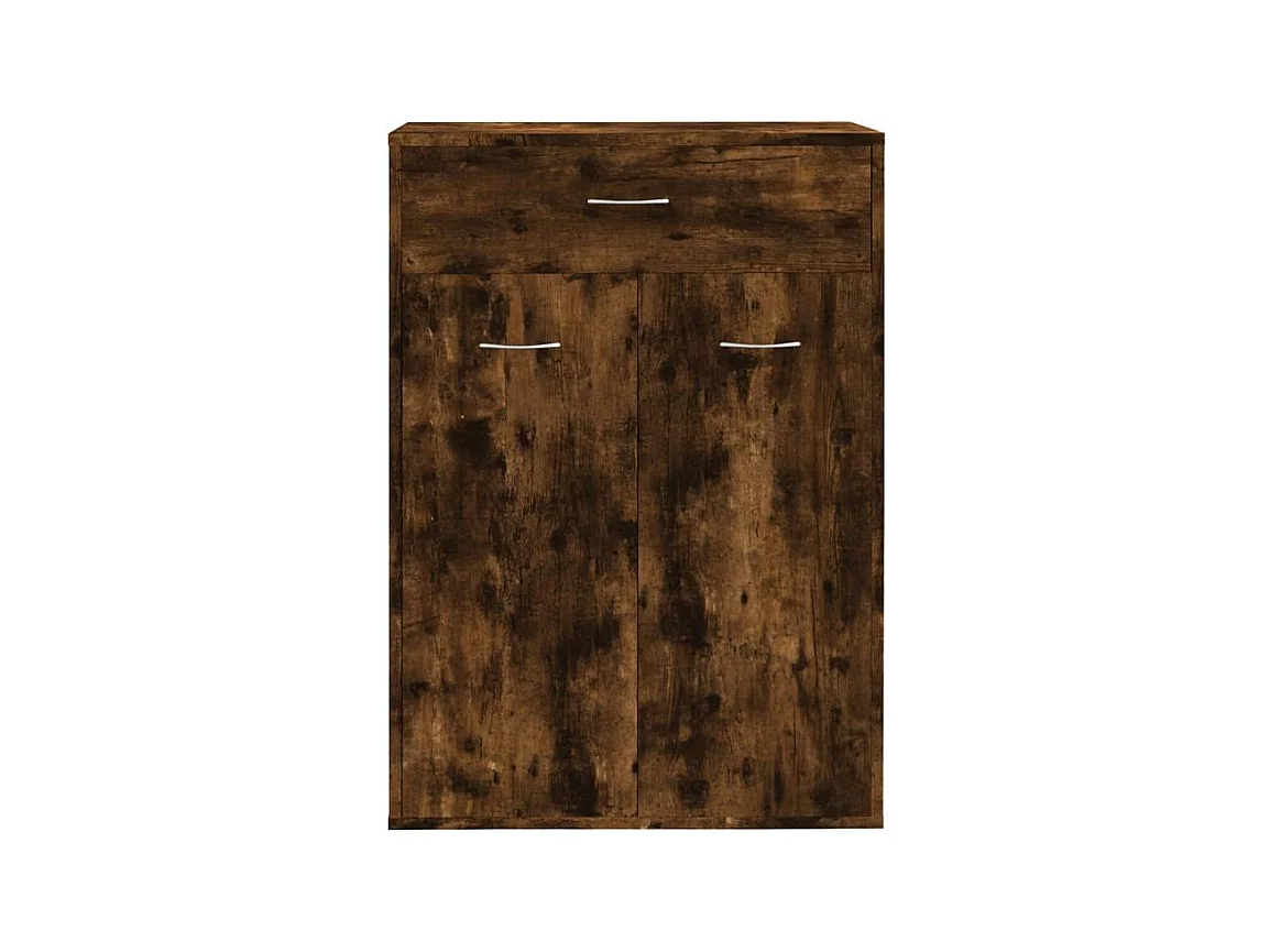 Armoire à chaussures Chêne fumé 60x35x84 Bois d'ingénierie