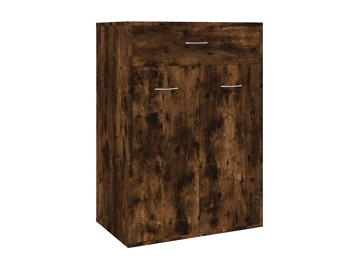 Armoire à chaussures Chêne fumé 60x35x84 Bois d'ingénierie