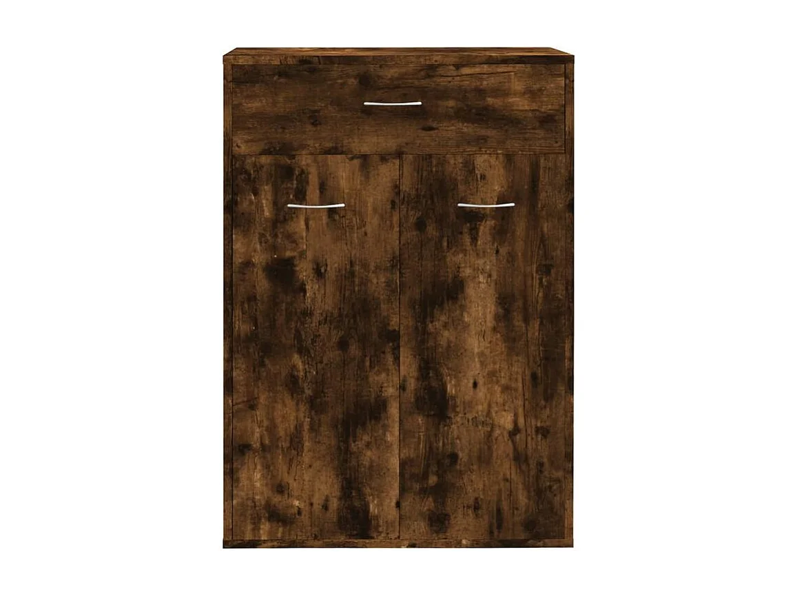 Armoire à chaussures Chêne fumé 60x35x84 Bois d'ingénierie