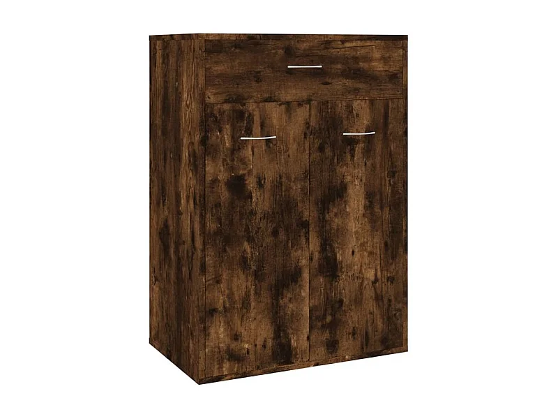 Armoire à chaussures Chêne fumé 60x35x84 Bois d'ingénierie