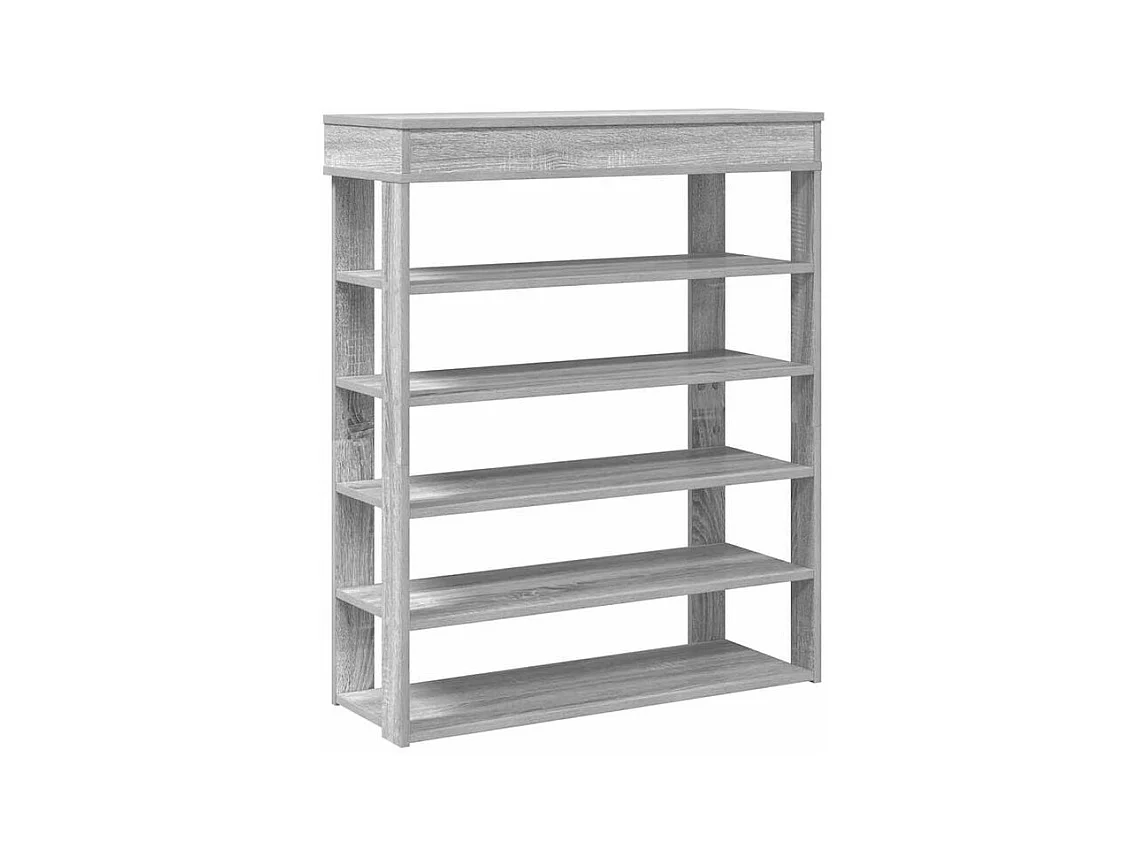 Étagère à chaussures sonoma gris 80x30x98 bois d'ingénierie