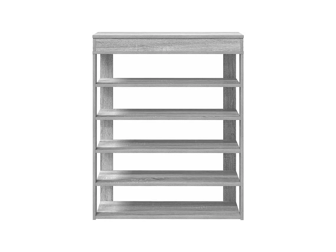 Étagère à chaussures sonoma gris 80x30x98 bois d'ingénierie