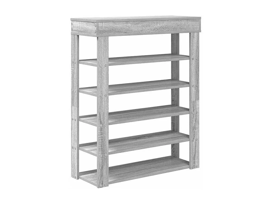 Étagère à chaussures sonoma gris 80x30x98 bois d'ingénierie