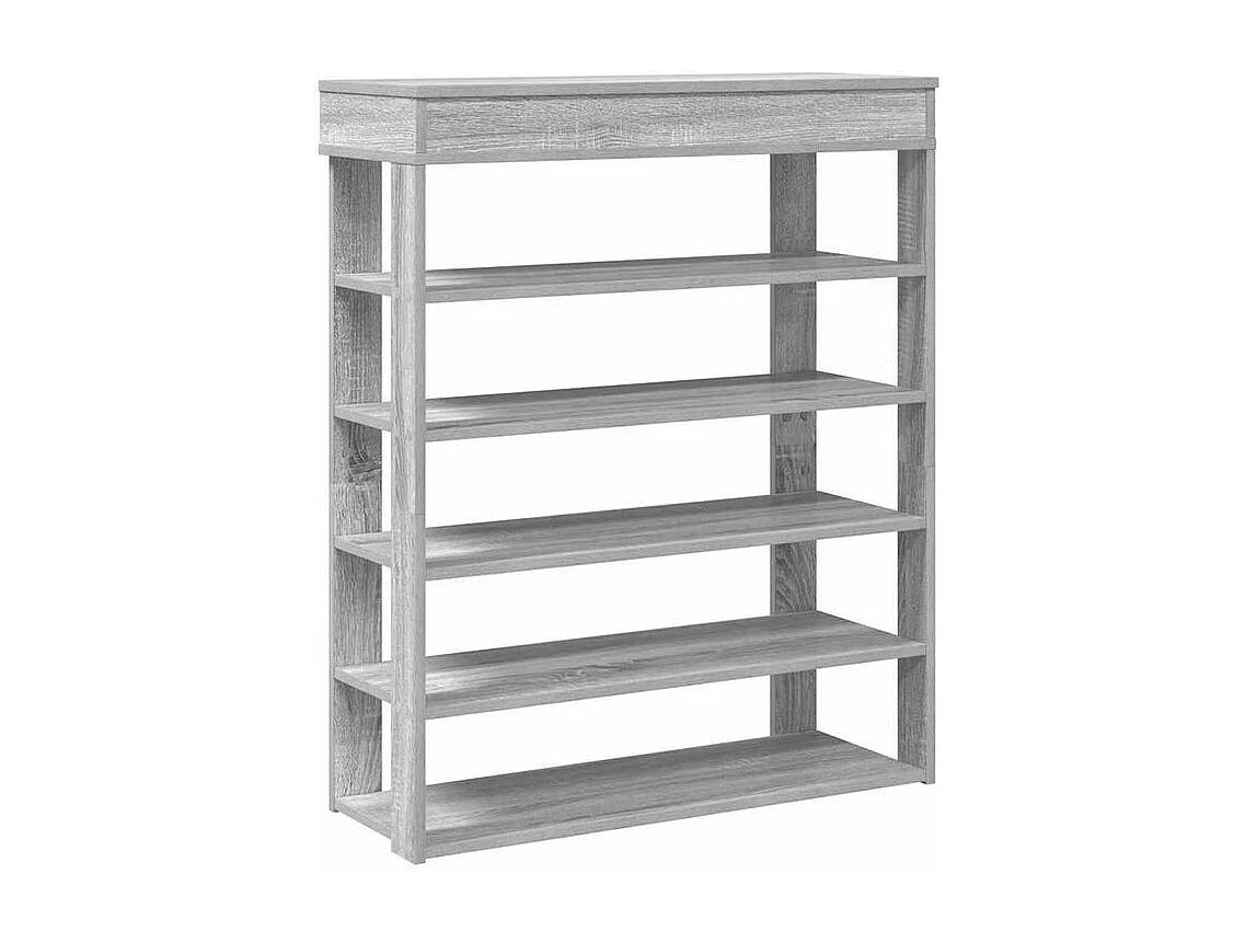 Étagère à chaussures sonoma gris 80x30x98 bois d'ingénierie