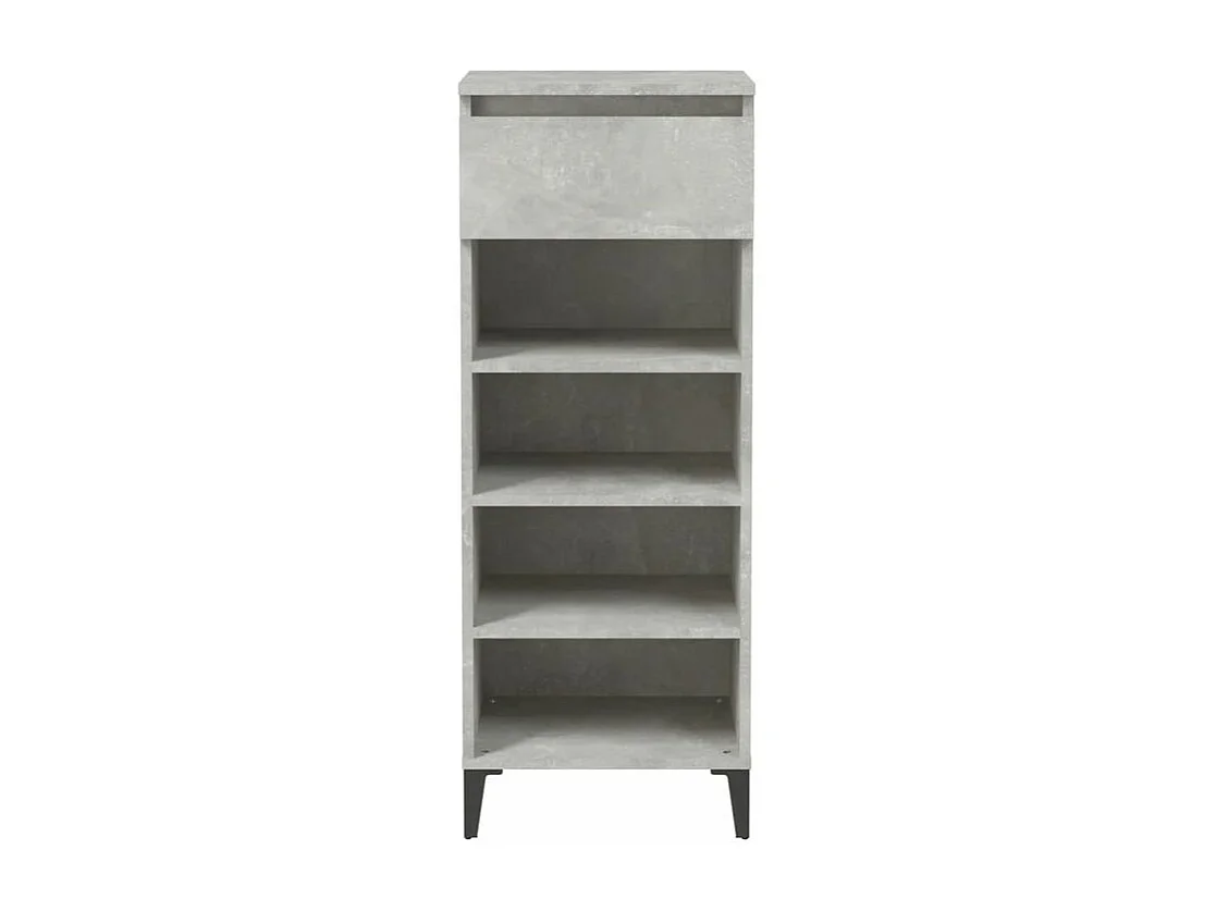Étagère à chaussures Gris béton 40x36x105 Bois d'ingénierie