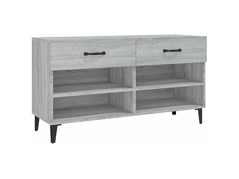Meuble à chaussures Sonoma gris 102x35x55 Bois d'ingénierie