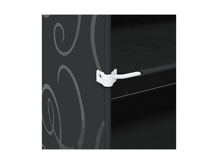 Cubes de rangement 6 pcs avec portes noir PP