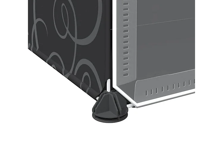 Cubes de rangement 6 pcs avec portes noir PP