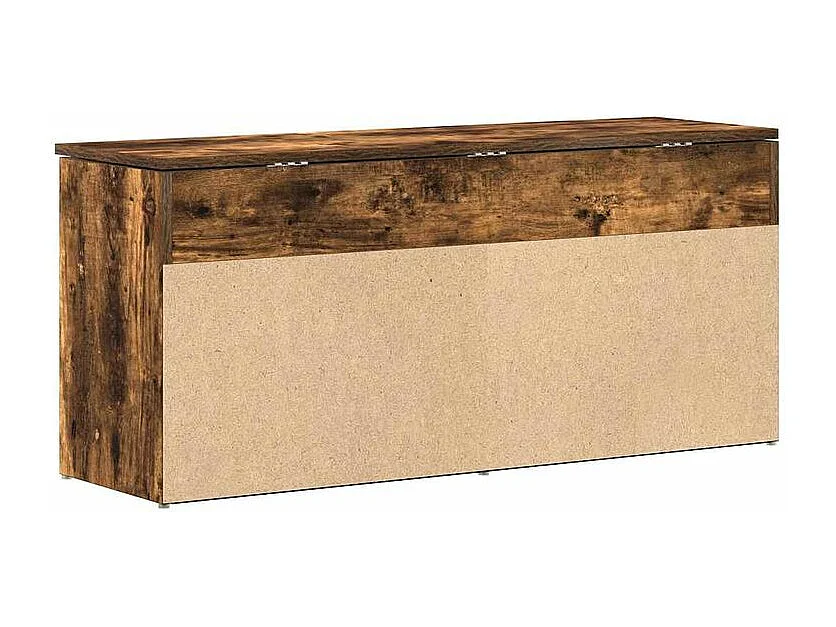 Banc à chaussures chêne fumé 102x30,5x45 bois d'ingénierie
