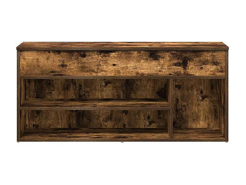 Banc à chaussures chêne fumé 102x30,5x45 bois d'ingénierie