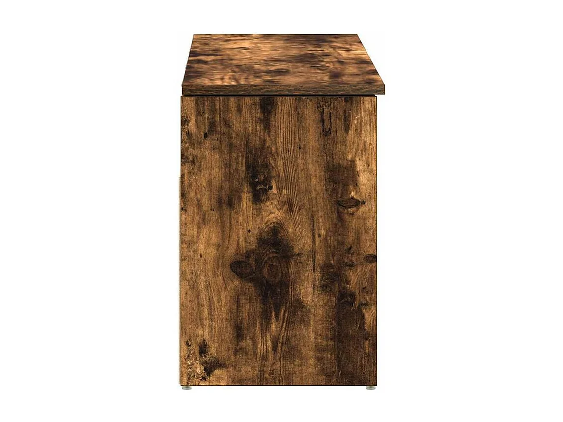 Banc à chaussures chêne fumé 102x30,5x45 bois d'ingénierie