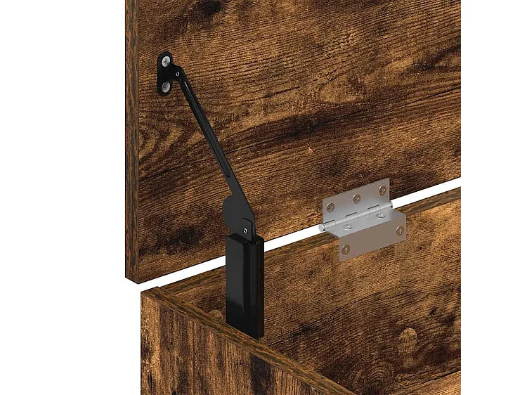 Banc à chaussures chêne fumé 102x30,5x45 bois d'ingénierie