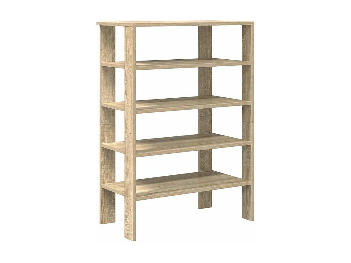 Étagère à chaussures chêne sonoma 61x32x87,5 bois ingénierie