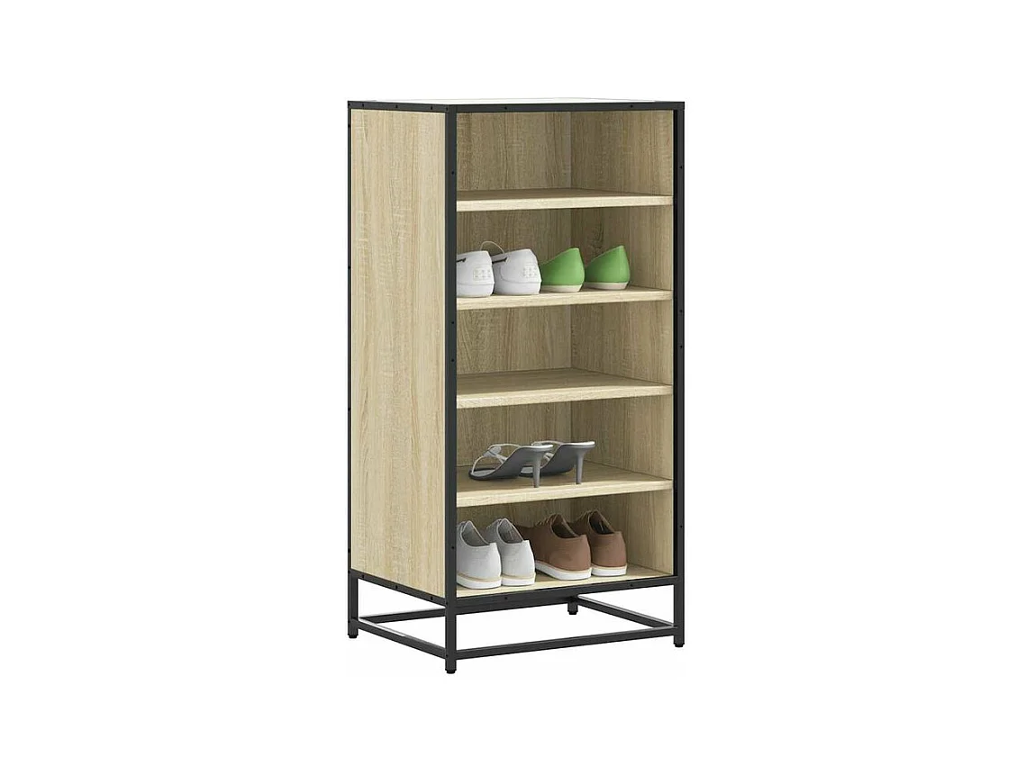 Étagère à chaussures chêne sonoma 48x38x97,5 bois ingénierie