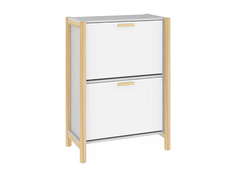 Armoire à chaussures Blanc 57,5x33x80 Bois d'ingénierie