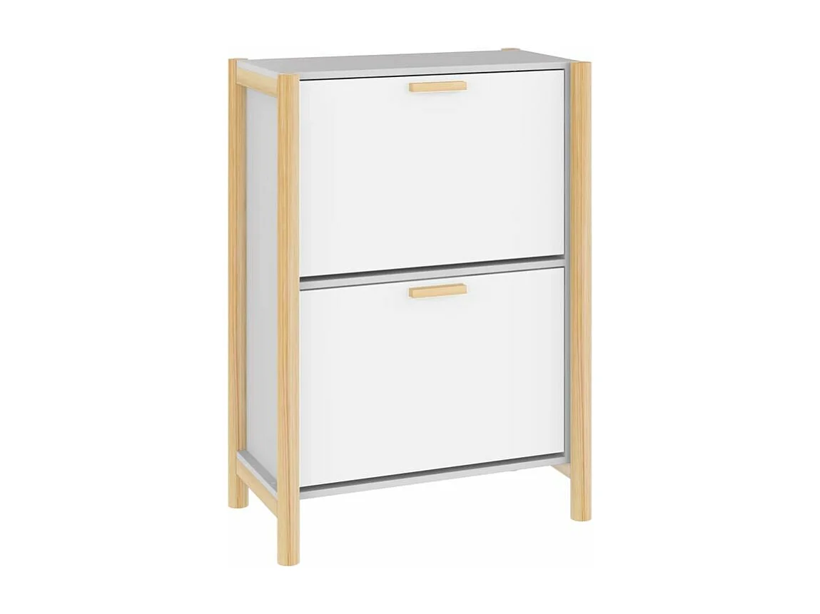 Armoire à chaussures Blanc 57,5x33x80 Bois d'ingénierie