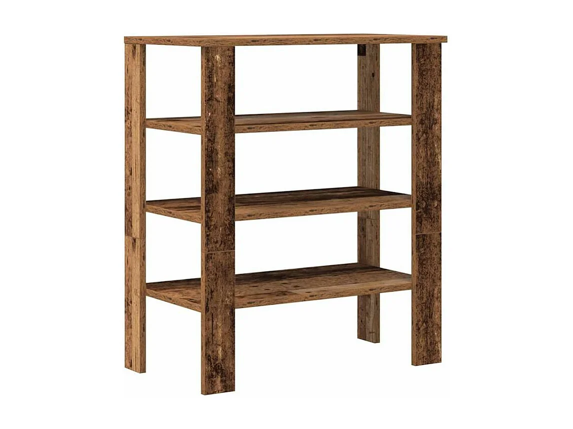 Étagère à chaussures vieux bois 61x32x70 bois d'ingénierie
