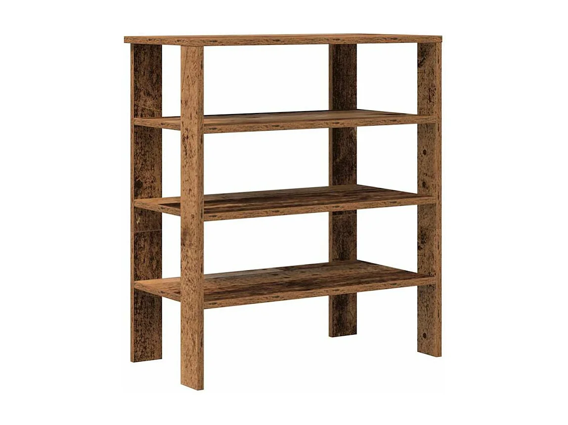 Étagère à chaussures vieux bois 61x32x70 bois d'ingénierie