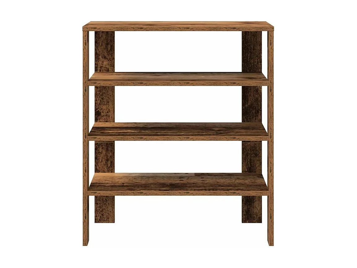 Étagère à chaussures vieux bois 61x32x70 bois d'ingénierie