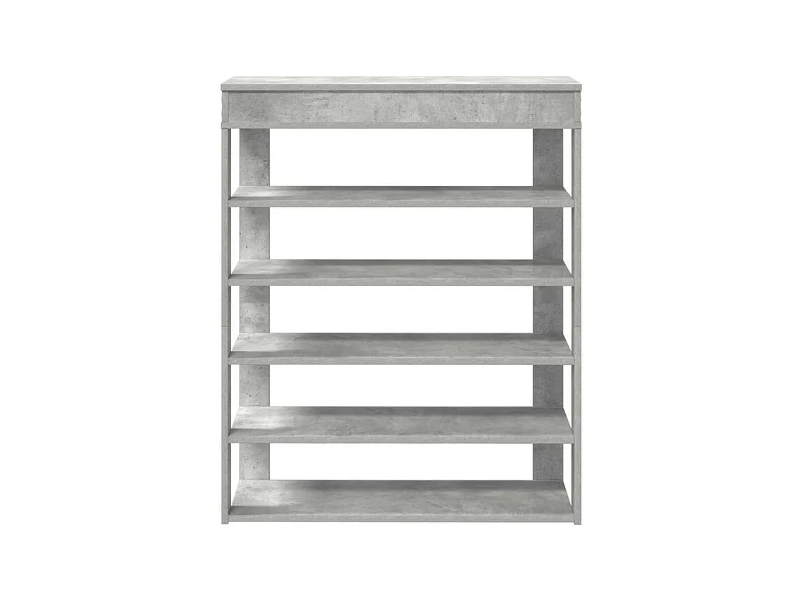 Étagère à chaussures gris béton 80x30x98 bois d'ingénierie