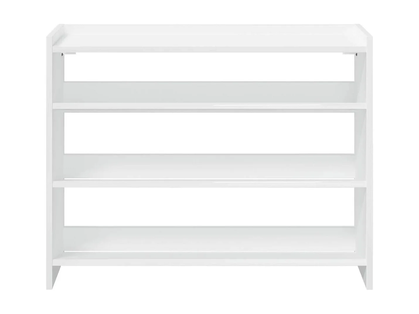 Étagère à chaussures en bois Manda L 80 x H 62cm - Rangement 3 niveaux-Couleur Chêne clair