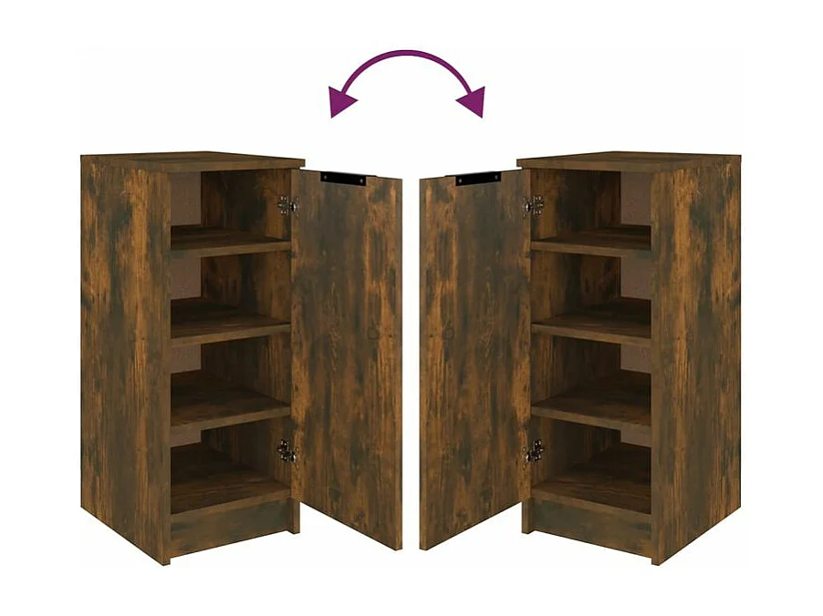 Armoire à chaussures Chêne fumé 30x35x70 Bois d'ingénierie