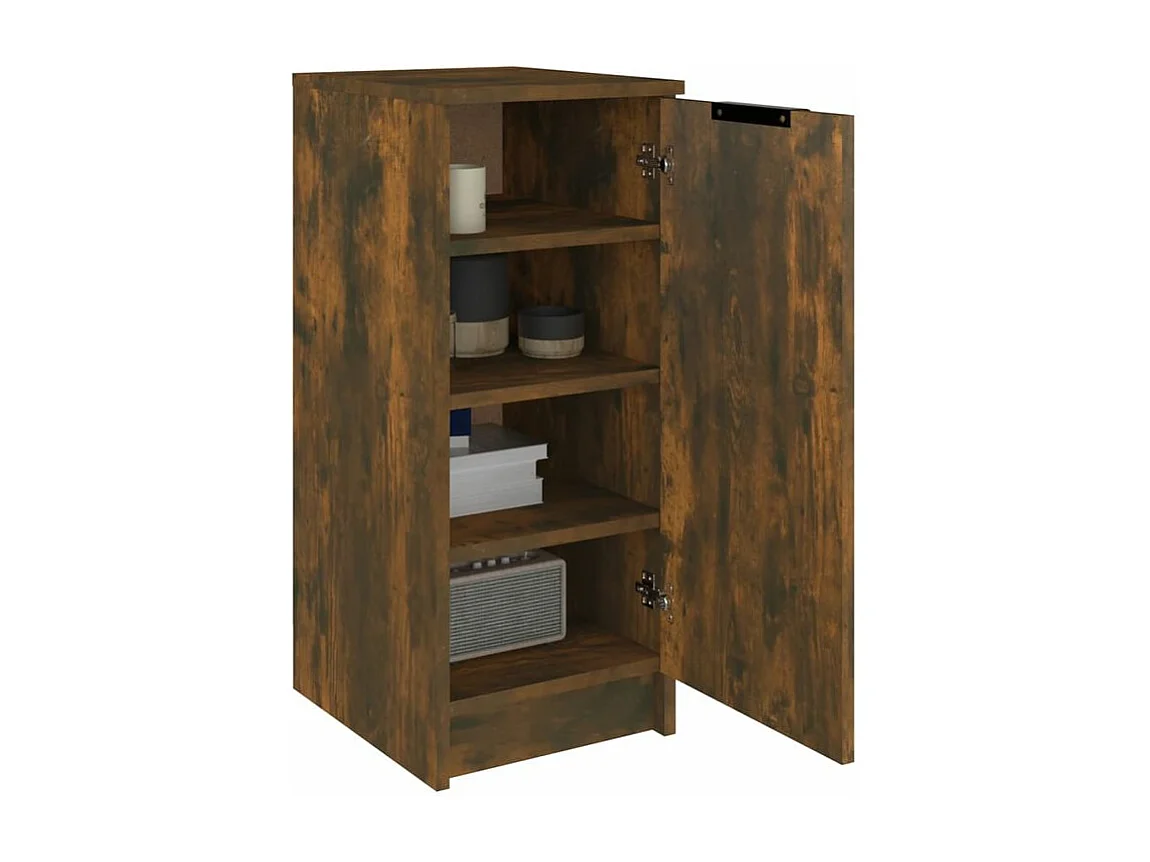 Armoire à chaussures Chêne fumé 30x35x70 Bois d'ingénierie