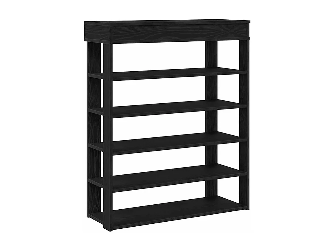 Étagère à chaussures noir 80x30x98 bois d'ingénierie