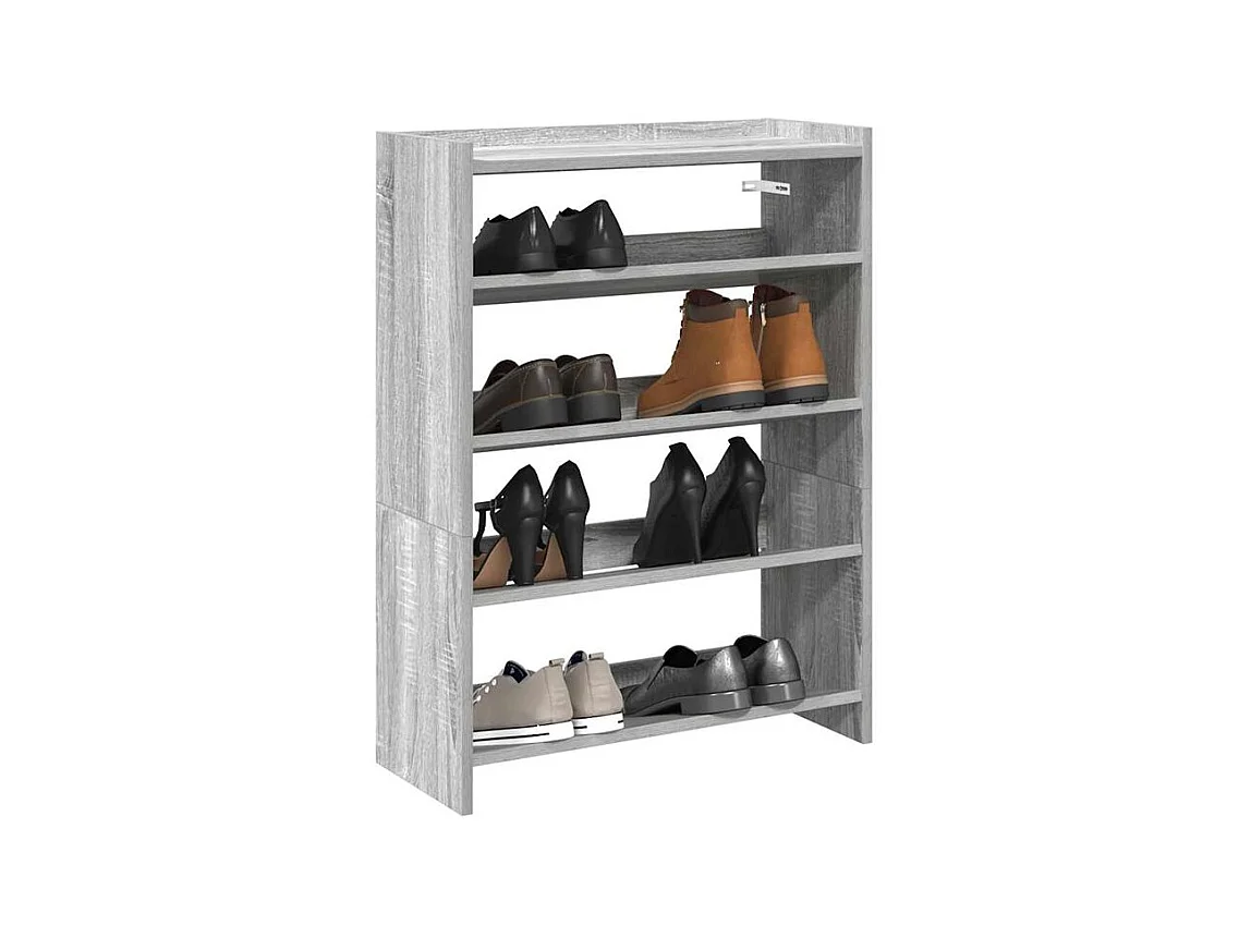 Étagère à chaussures sonoma gris 80x25x61,5 bois d'ingénierie
