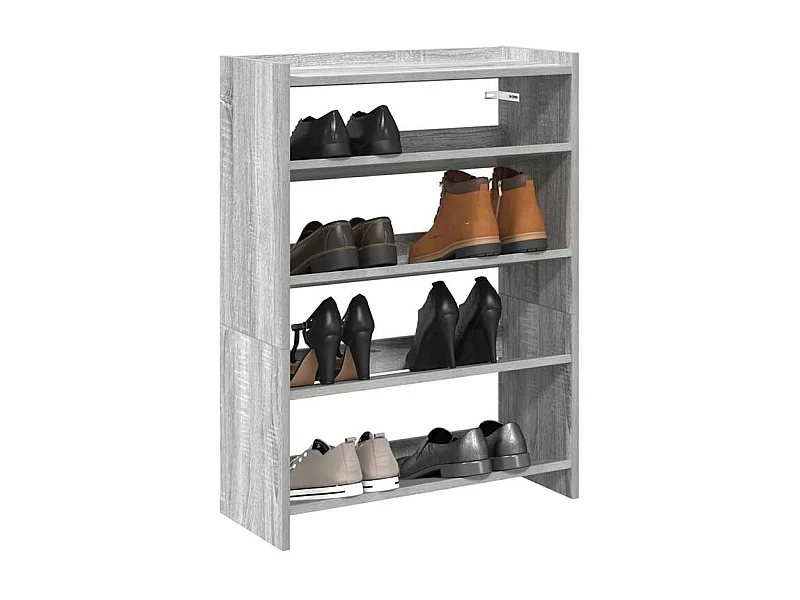 Étagère à chaussures sonoma gris 80x25x61,5 bois d'ingénierie