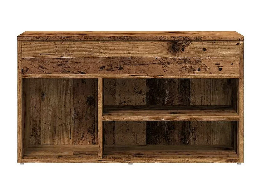 Banc à chaussures avec coffre de rangement Lula L80xH45xP30 – Chic et pratique-Couleur Marron noisette