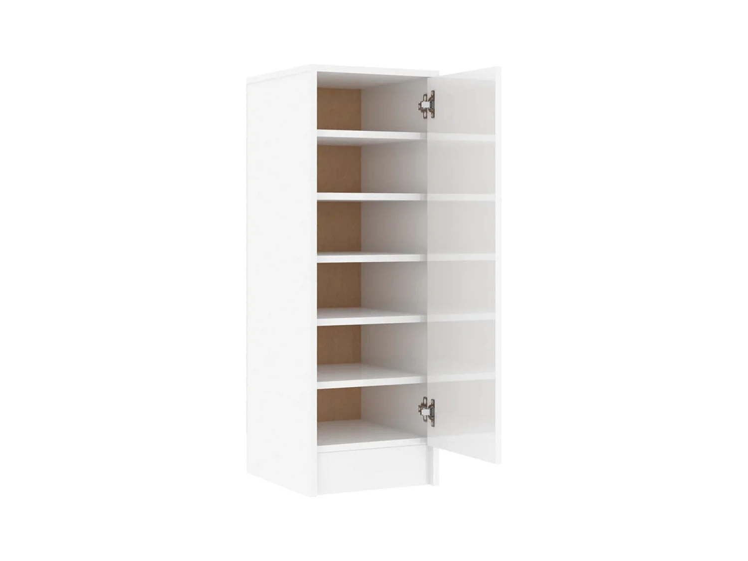 Armoire à chaussures en bois Kompo L32xP35xH92 - Sobre et discréte-Couleur Noyer