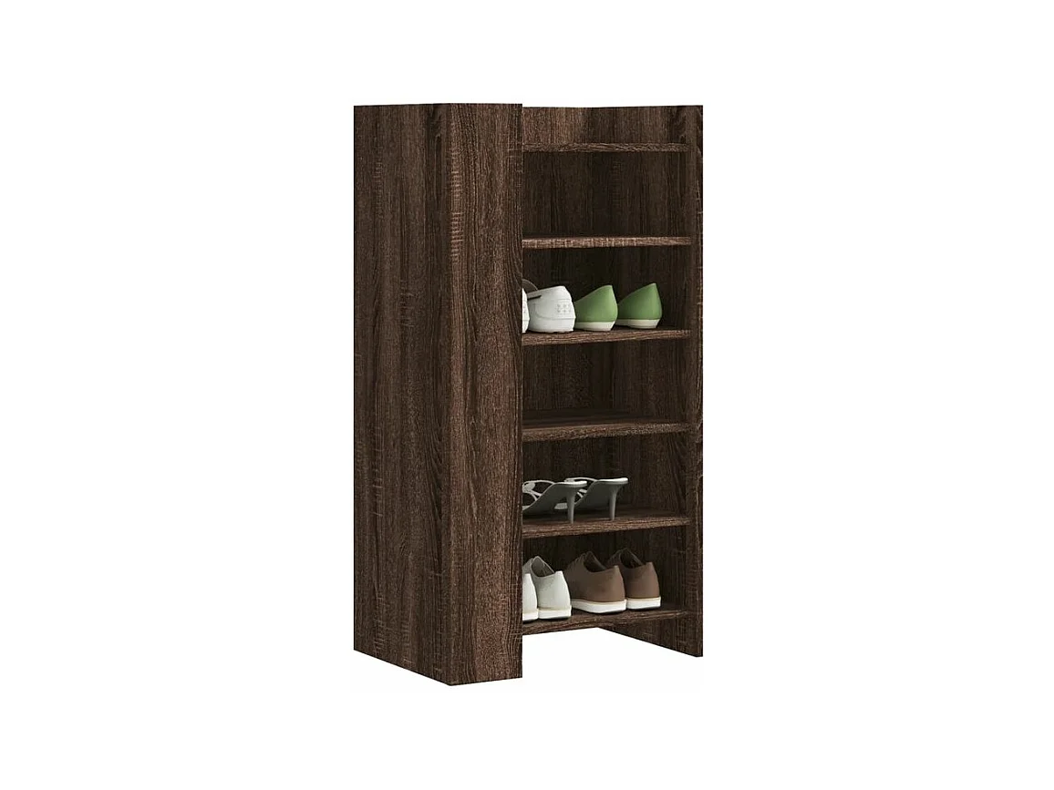 Armoire à chaussures chêne marron 52x37,5x100