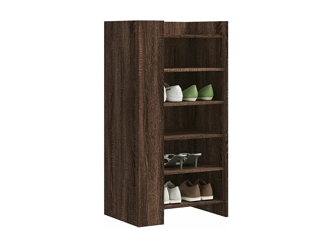 Armoire à chaussures chêne marron 52x37,5x100