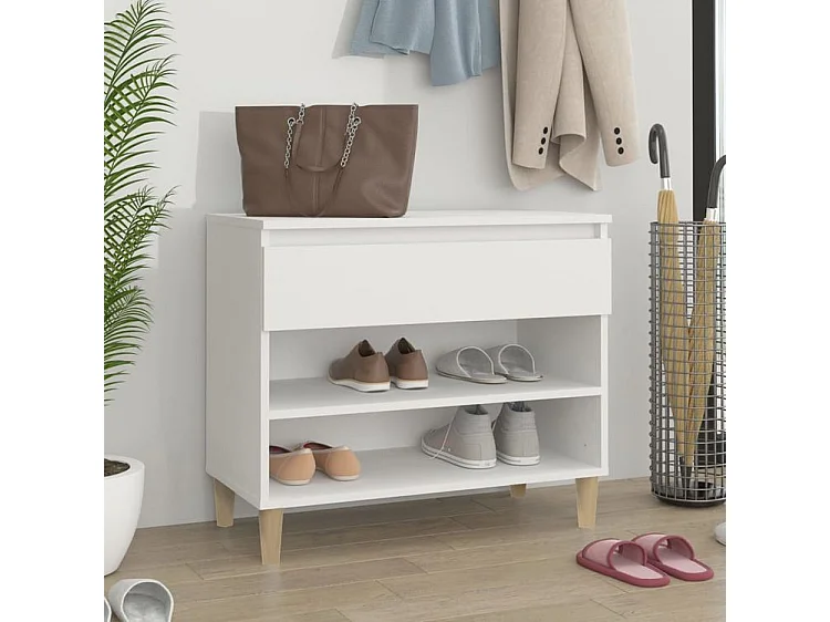 Armoire à chaussures Blanc 70x36x60 Bois d'ingénierie