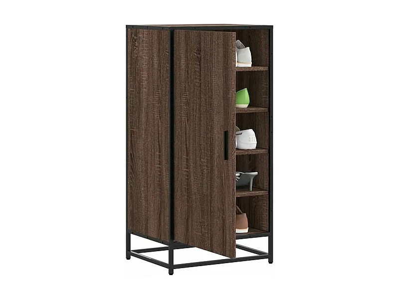 Étagère à chaussures chêne marron 48x38x97,5 bois ingénierie